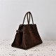 The Row Soft Margaux 17 Bag in Suede High