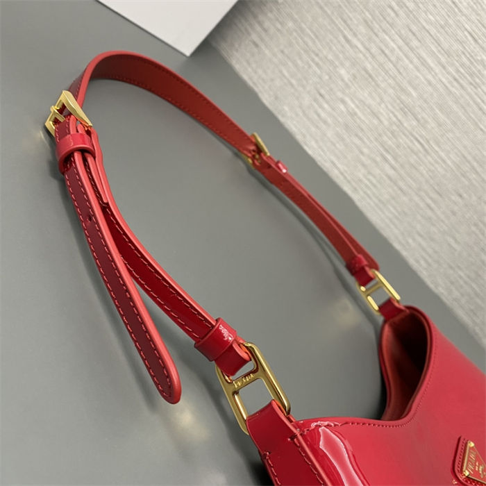 Prada Cleo patent leather bag 1BC169 Cherry Red High