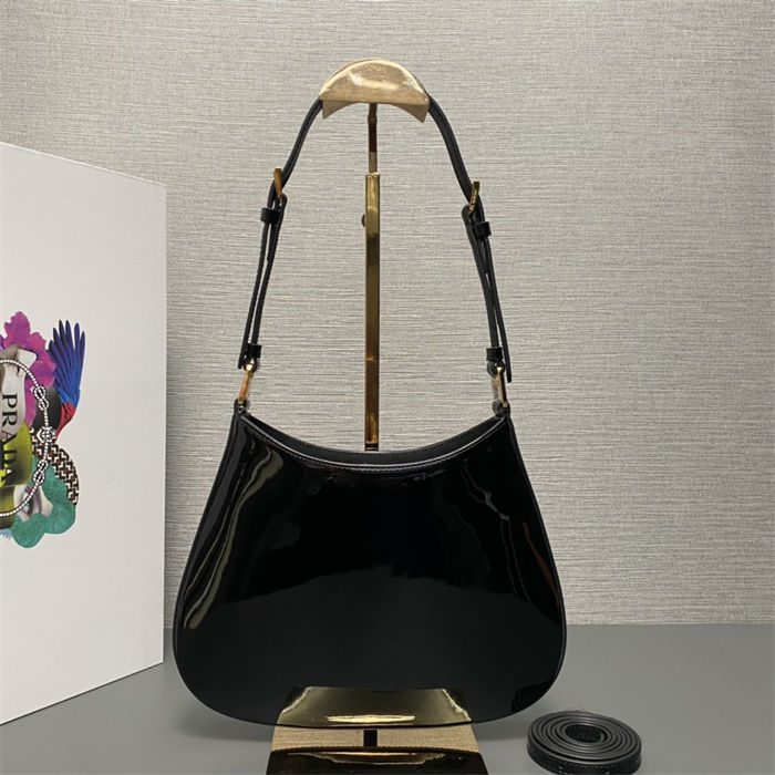 Prada Cleo patent leather bag 1BC169 Black High