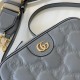 GG Matelassé leather small bag 702234 Grey High