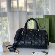 GG Matelassé leather medium bag 702242 Black High