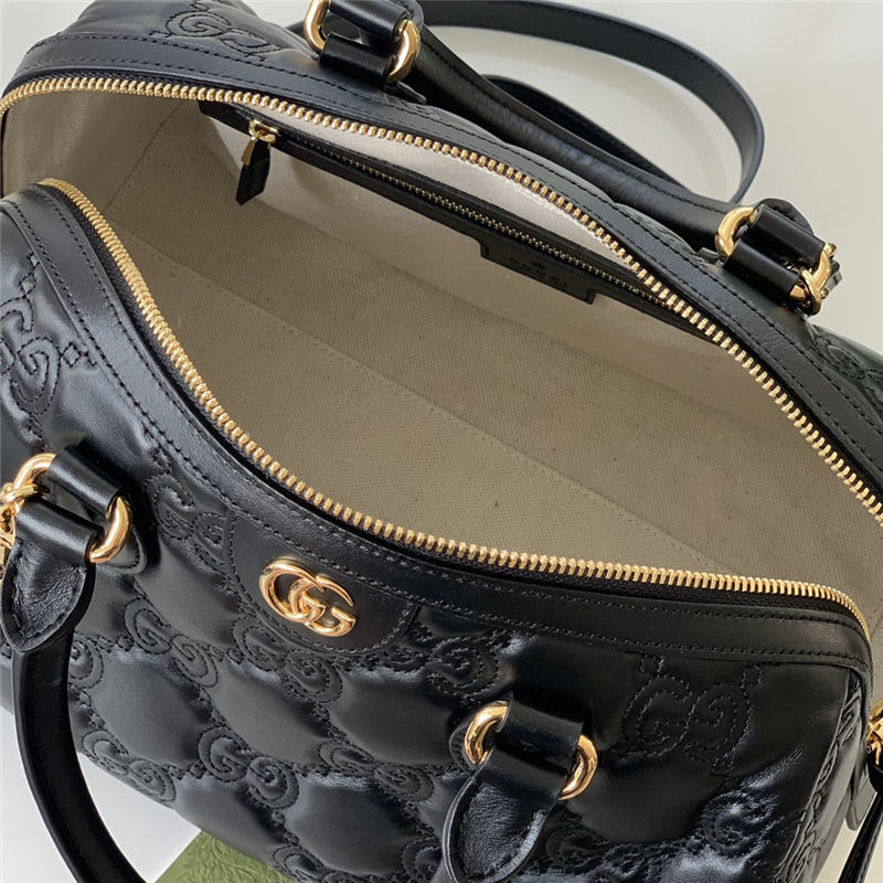 GG Matelassé leather medium bag 702242 Black High