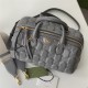 GG Matelassé leather medium bag 702242 Grey High