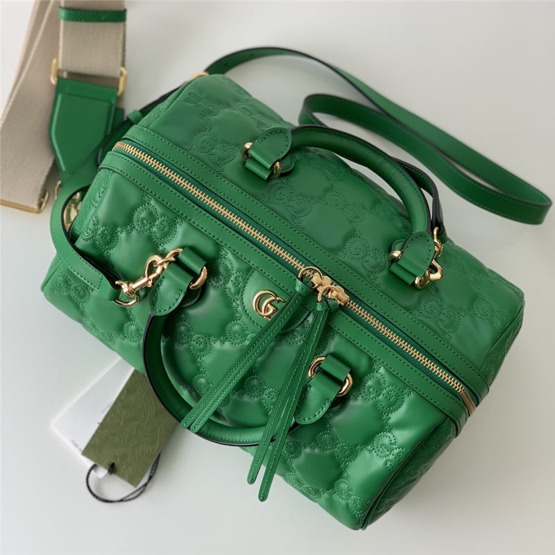 GG Matelassé leather medium bag 702242 Green High