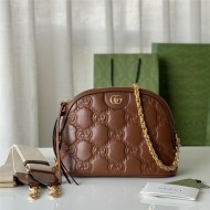 GG Matelassé leather small bag 702229 Brown High