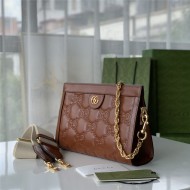 GG Matelassé leather small bag 702200 Brown High