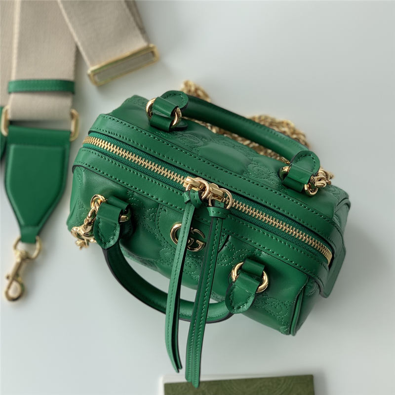 GG Matelassé leather mini bag 702251 Green High