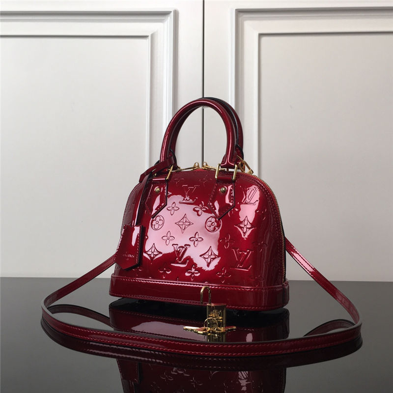 Louis Vuitton Alma BB Bag M91606 Red-Dk High