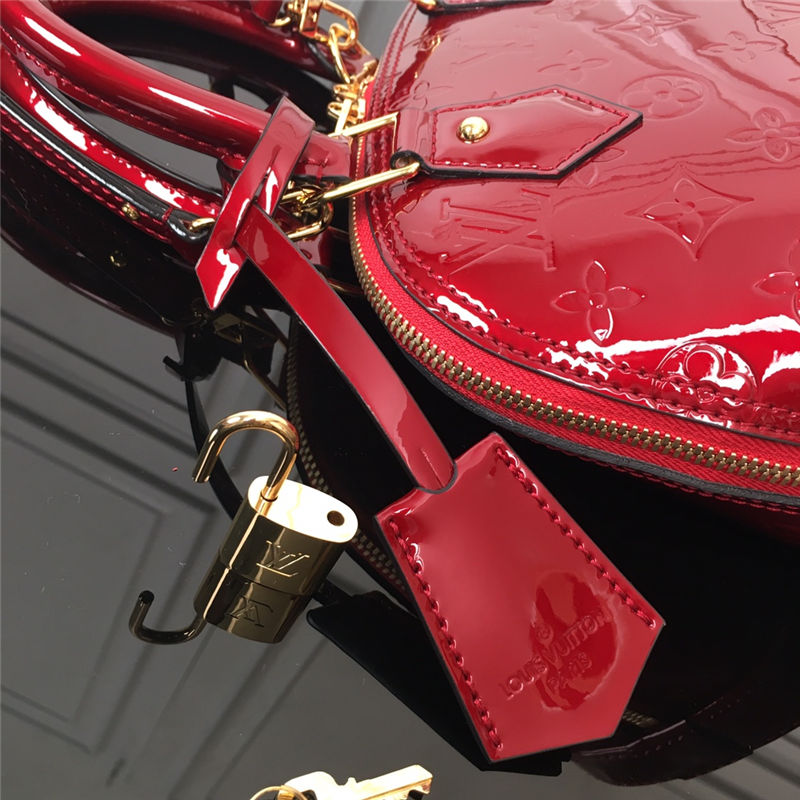 Louis Vuitton Alma BB Bag M91606 Red-Dk High