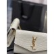 UPTOWN CHAIN WALLET IN CROCODILE-EMBOSSED SHINY LEATHER White High