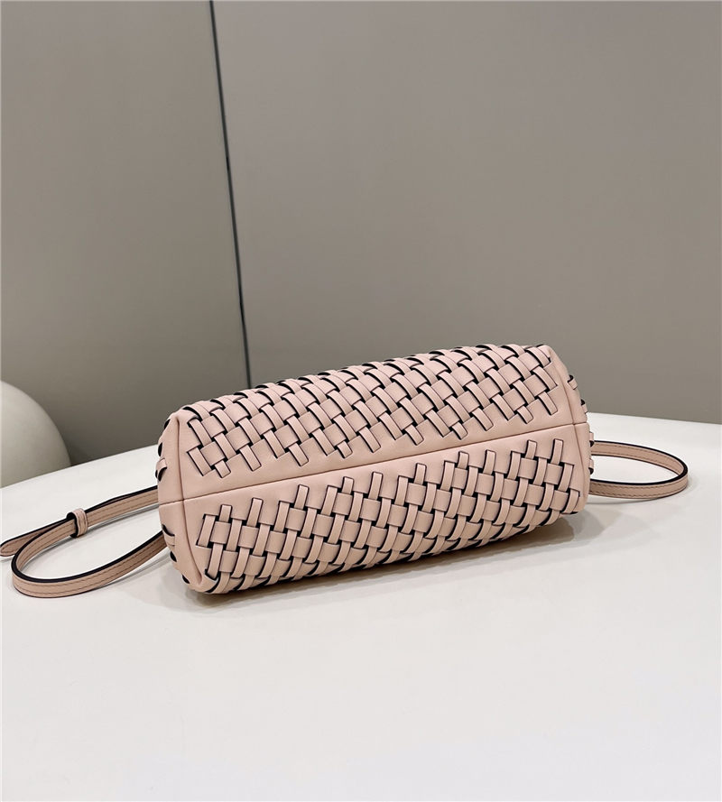 Fendi First Small Braided Leather Bag Pink High