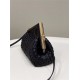 Fendi First Small Braided Leather Bag Black High