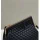 Fendi First Small Braided Leather Bag Black High