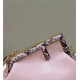 Fendi First Small Leather Bag with exotic details Pink High