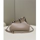 Fendi First Small Leather Bag with exotic details Milk-Tea High