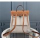 Hermes Herbag Backpack Canvas and Leather High