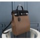 Hermes Herbag Backpack Canvas and Leather High