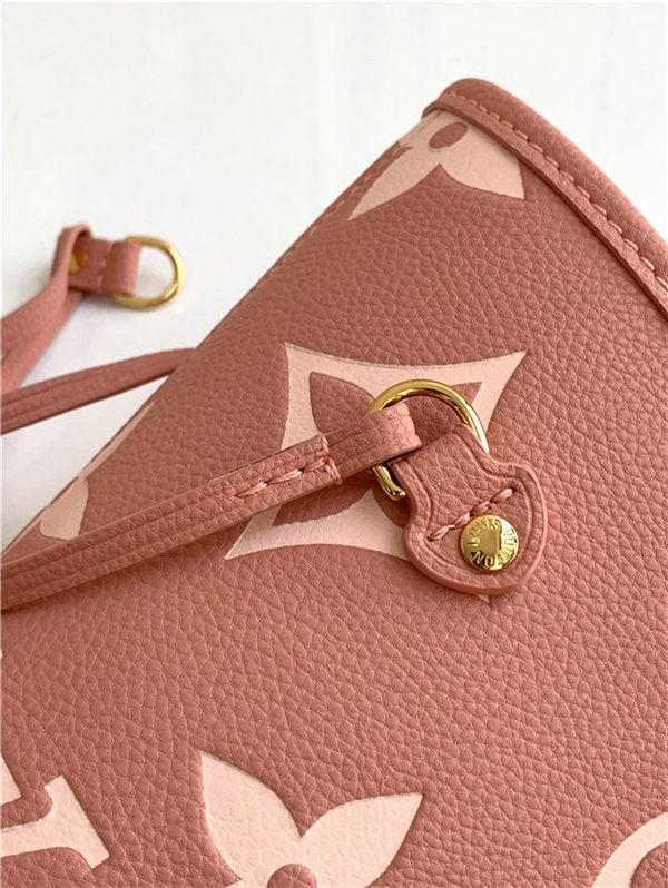 Louis Vuitton NEVERFULL MM Monogram Empreinte Pink M46329 High