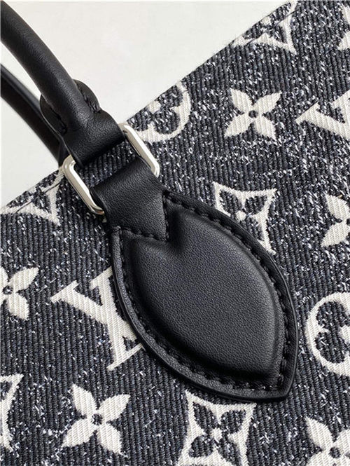 Louis Vuitton ONTHEGO MM Denim textile jacquard M46448 High