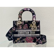 MEDIUM LADY D-LITE BAG Dior Jardin Botanique Embroidery High