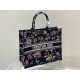 LARGE Dior BOOK TOTE Dior Jardin Botanique Embroidery Black High