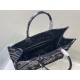 LARGE Dior BOOK TOTE Dior Jardin Botanique Embroidery Black High