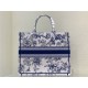 LARGE Dior BOOK TOTE Dior Jardin Botanique Embroidery Blue High