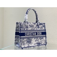 MEDIUM Dior BOOK TOTE Dior Jardin Botanique Embroidery Blue High