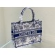 MEDIUM Dior BOOK TOTE Dior Jardin Botanique Embroidery Blue High