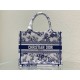 SMALL Dior BOOK TOTE Dior Jardin Botanique Embroidery Blue High