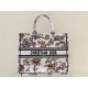 LARGE Dior BOOK TOTE Dior Jardin Botanique Embroidery White High