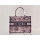 MEDIUM Dior BOOK TOTE Dior Jardin Botanique Embroidery Powder Pink High