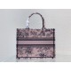 MEDIUM Dior BOOK TOTE Dior Jardin Botanique Embroidery Powder Pink High