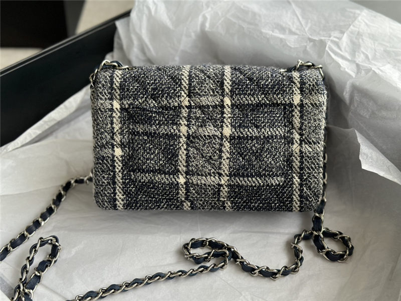 Chanel Mini Classic Flap Bag Tweed Black/Beige High