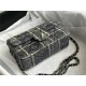 Chanel Mini Classic Flap Bag Tweed Black/Beige High