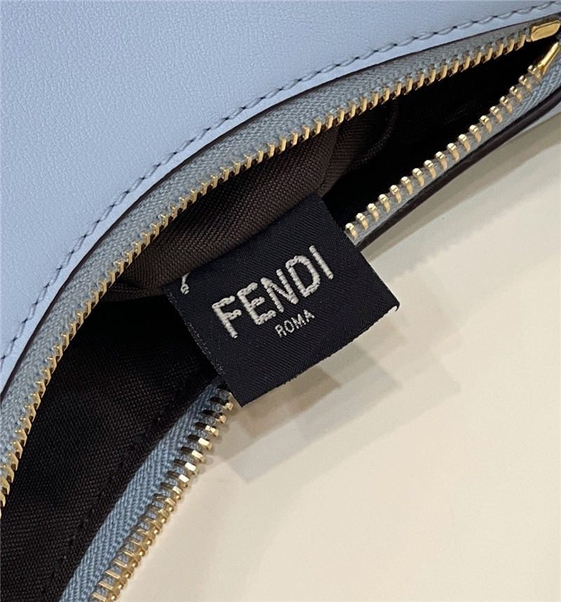 Fendigraphy Small Leather Bag Blue High