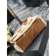 JAMIE GIANT CHAIN BAG "CARRÉ RIVE GAUCHE" IN SUEDE AND SHEARLING PATCHWORK High