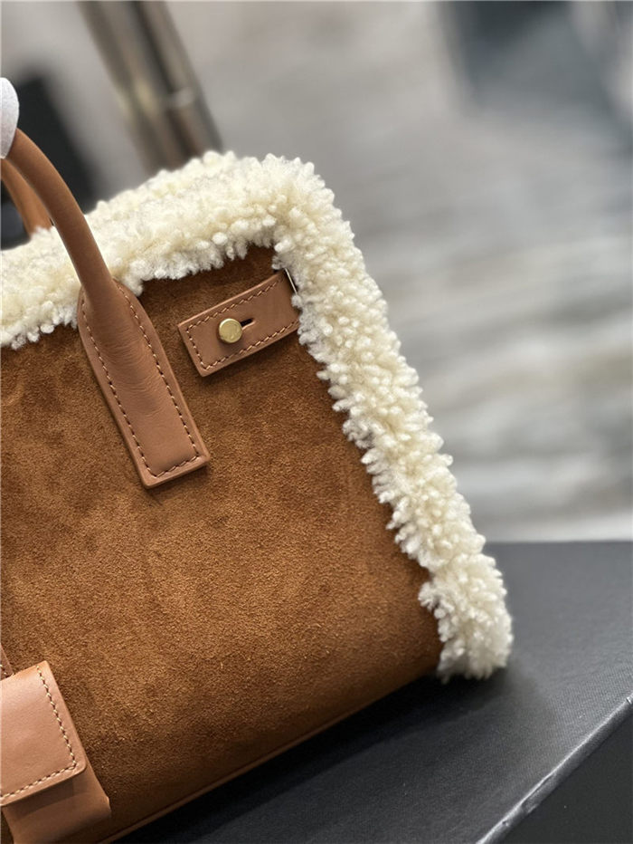 SAC DE JOUR SUPPLE NANO IN SUEDE AND SHEARLING High