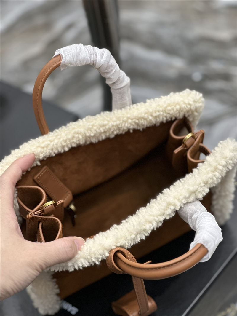 SAC DE JOUR SUPPLE NANO IN SUEDE AND SHEARLING High