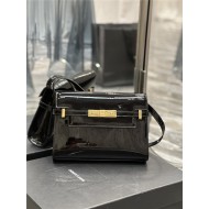 MANHATTAN SMALL SHOULDER BAG IN SILK SATIN AND LEATHER High