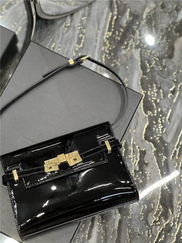 MANHATTAN SMALL SHOULDER BAG IN SILK SATIN AND LEATHER High