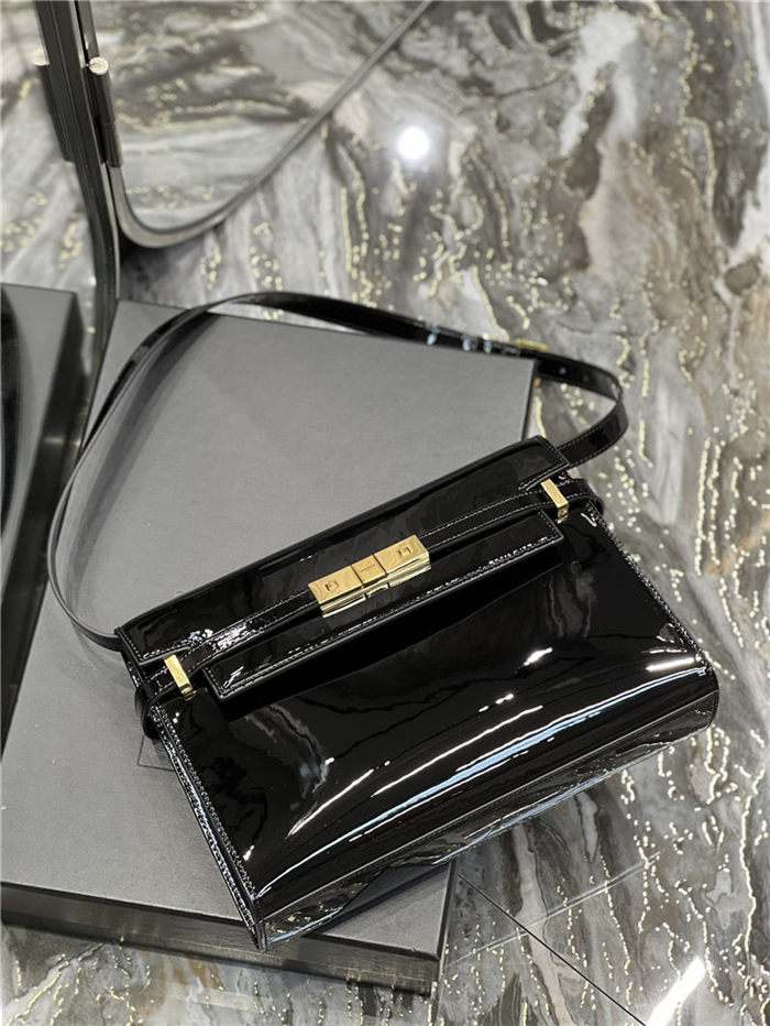 MANHATTAN SHOULDER BAG IN SILK SATIN AND LEATHER High