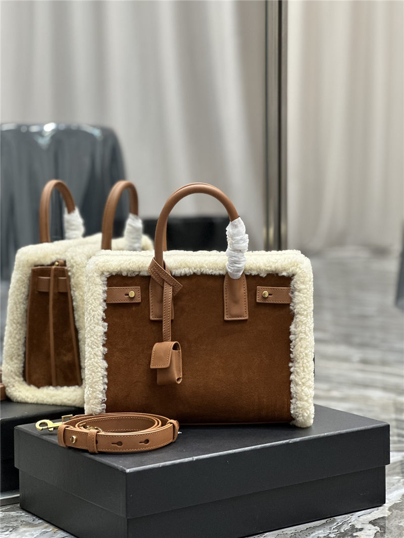 SAC DE JOUR SUPPLE BABY IN SUEDE AND SHEARLING High