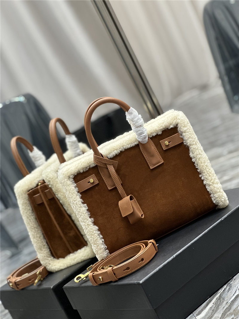 SAC DE JOUR SUPPLE BABY IN SUEDE AND SHEARLING High