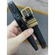 YSL HUBLOT LOOP BELT IN CROCODILE-EMBOSSED LEATHER 20MM Gold High