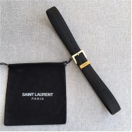 YSL BELT IN GRAINED LEATHER 30MM 2-1031 Gold High