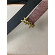 YSL BELT MONOGARM ALL OVER 30MM Gold High