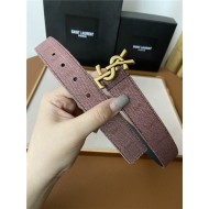 YSL BELT MONOGARM ALL OVER 30MM Gold High