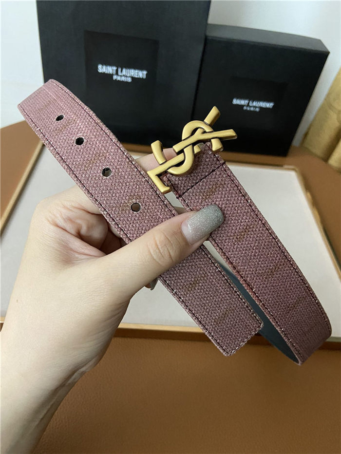 YSL BELT MONOGARM ALL OVER 30MM Gold High