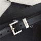 YSL BELT IN SMOOTH LEATHER 30MM 2-1031 Silver High